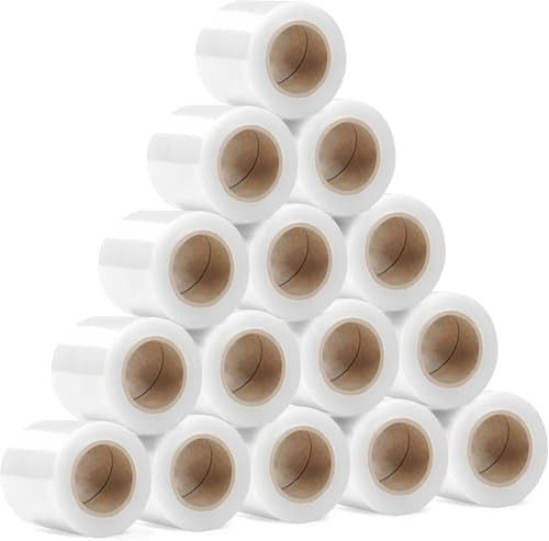 RAGO® Emballage déménagement transparent Lot de 15 Film à palette mini rouleaux Film déménagement Film emballage plastic wrap Film plastique Rouleau emballage colis-15x Transparent 0.21kg