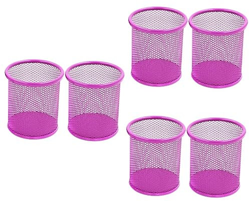 Operitacx 6stücke Rund Mesh Stiftehalter Eleganter Schreibtisch-organizer Für Bürobedarf Stabil Für Hohe Schreibutensilien