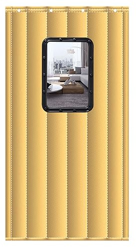 Thermique Isolation Phonique Rideau de Porte 100x200cm, Rideau Thermique Isolants Anti Froid, Épaissir PU Panneaux de Rideau de Porte Imperméable, Facile à Installer, pour Chambre À Coucher, Cuisine