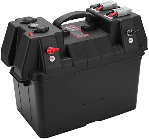Trolling Motor Battery Power Center, 12V Outdoor Car Smart Battery Box, Motor Power Center Station Zubehör für RV Yacht Marine Boat