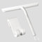 Vinabo Tergivetro per Doccia,Lavavetri Doccia Senza Perforazione,Tira Acqua da Doccia con Gancio,Pulisci Vetro Doccia Anima Acciaio Inox per Finestre,Specchi,Bagno Pulire Superfici Lisce-21cm,Bianco