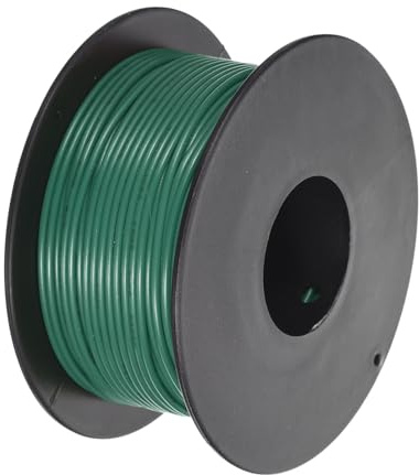 QUARKZMAN Filo 26AWG Calibro 26Filo Intrecciato in PVC Cavo Collegamento, Cavo Elettrico UL1007 Bobina Filo Rame Stagnato 30M/100 Piedi Verde per Collegamenti Interni, Marino