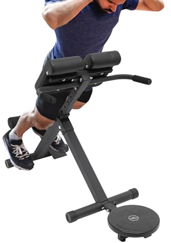 AMTULA Rückentrainer für Zuhause, bis 120KG, Multifunktionale Bauchbank, Römischer Stuhl, Höhenverstellbar, Hantelbank, Rückenstrecker Gerät, uzm Kurzhantel-Bizeps, Drehungen, Liegestütze