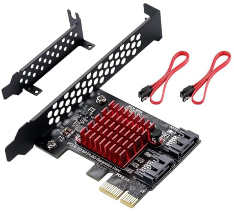 PCIE 1X auf SATA 3.0 Controller Karte, PCIE 2 SATA III 6Gbps Port Erweiterungskarten, SSD und HDD Unterstützung für Windows7/8/10/XP/linux/Vista