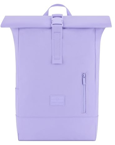 JOHNNY URBAN Sac à Dos Roll Top Femmes & Hommes Violet - Robin Medium - Backpack Ètanche avec Compartiment pour Laptop de 16 Pouces - pour l'École, l'Université, Travail, Loisir - Hydrofuge