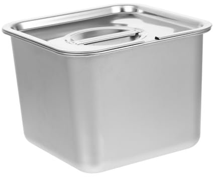 MAGICLULU Edelstahl-eiscremebehälter Mit Deckel Zum Aufbewahren Von Selbstgemachtem Eis Joghurt Und Kalten Desserts Leicht Zu Reinigen Und Platzsparend Zu Lagern