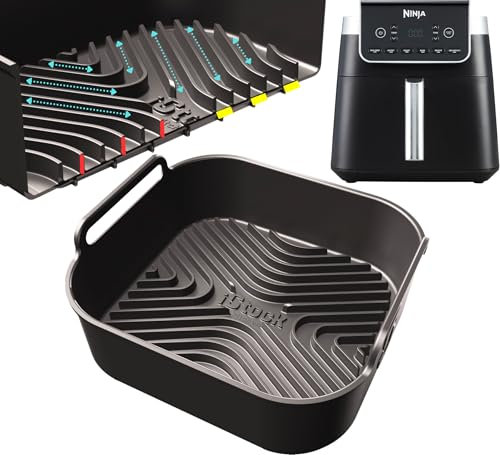 Airflow Pro™ Ninja 6.2L AF180UK Silicone Liner | 3mm Thick with 15mm Raised Ridges for Crisp Airflow | Dishwasher Safe | Designed for Ninja AF180UK Accessories 1PC | by iStock Kitchen