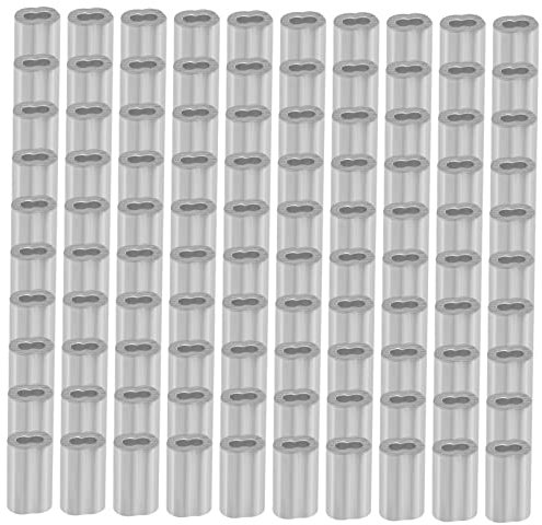 Cabilock 100stücke Aluminium-presshülse Für Drahtseile Sortiment Mit Aluminium-kabel-presshülsen -pressschlaufe Für Kabelseil Drahtseil-hülsen