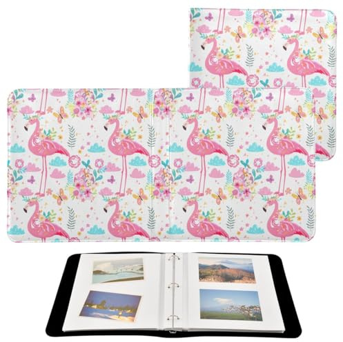 JUMBEAR Grande album fotografico autoadesivo con 20 pagine, album fai da te, per matrimoni, famiglia, bambini, vacanze, grazioso fenicottero