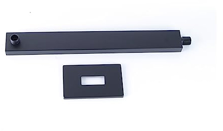 QTIWYXYS Bathroom Overhead Wall Ceiling Mounted Shower Arm Top Head Ultra Thin Matt Black Rainfall Sprinkler Spar Big Square Round Oval(SQ Wall Arm)