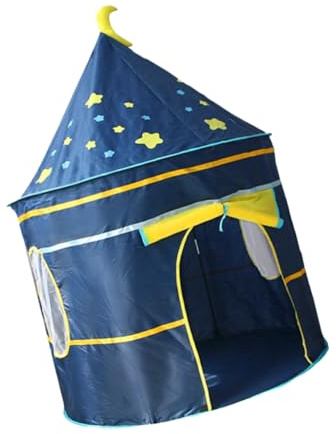 Warmhm Spielzelt Für Junge Mädchen Mit Bällebad Tragbar Und Zusammenklappbar Kinderspielhaus in Blau Für Drinnen