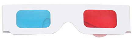 minkissy 10 Gafas de Papel 3D, Gafas estereoscópicas para Cine, películas, Juegos, Multicolor, 16 x 3,8 cm, Paquete de 10