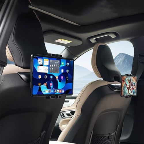Auto Tablet-hållare, Universal huvudstödshållare för Volvo XC90 XC60 V90 V60 S90 S60, kompatibel med iPad Pro Air Mini, Galaxy Tabs, 4,7-12,9 tums tabletter (modell A)