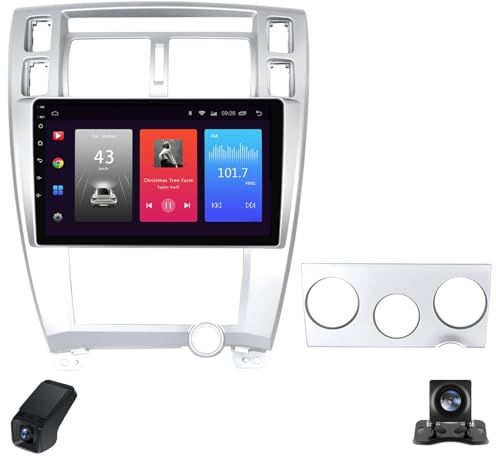 Radio Estéreo para Hyundai Tucson 1 2004-2009 Android para Pantalla Táctil 1280 * 720 CarPlay Inalámbrico/FM/AM/RDS/DSP/Bluetooth/4GLTE/Wi-Fi Pantalla Dividida Control En El Volante(NF-2)