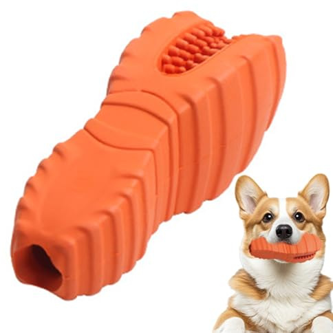 Tuggleksak för hund – pipare behandlingshållare gummiborste, slitstark bitbeständig design, hygienrengöring träningshjälp, lämplig för medelstora kraftfulla tuggare interaktiva lek