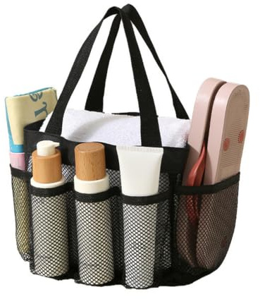 Mochila Juguetes Playa de Malla con Bolsillos – Bolsa Red Playa 33x13x19cm para Arena y Conchas, Mochila Red Playa Infantil de Secado Rápido, Organizador de Bolsa Malla para Vacaciones