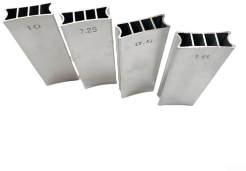 Herramienta de nivelación de trastes de aluminio con doble radio, viga de lijado para mantenimiento y reparación de guitarras, bloque plateado de 150 mm (10 14)