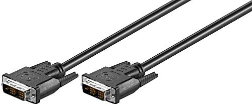 goobay 50850 DVI D auf DVI D Verbindungskabel/Full HD 2560 x 1600p Monitorkabel/DVI D Single Link 18+1 Pin Stecker/Bildschirmkabel/Schwarz / 2m