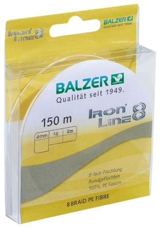 Balzer Iron Line 8-150m geflochtene Schnur zum Spinnfischen