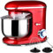 MONZANA® Planetaria Impastatrice Elettrica 1200 W Acciaio Inox 6L 7 Velocità Accessori Paraspruzzi Ciotola Frusta Gancio Elettrodomestici Cucina