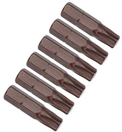 sourcing map Embout de Tournevis Torx 1/4 Pouce Hex Jarret Magnétique Ensemble Longueur S2 H1/4 x 25mm x T35 6Pcs