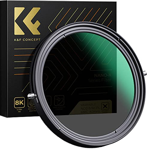 K&F Concept 58mm Variable ND Filter+CPL 2 in 1 Function Graduated Fader Neutral Density Filter MRC 18-Layer ND2-ND32