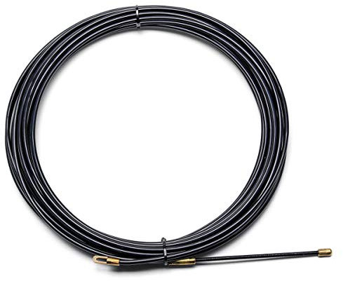 TuToy 5-25M 4Mm Nylon Wire Cable Puller Snake Push Fish Tape Reel Conduit Duct Rodder - 15M