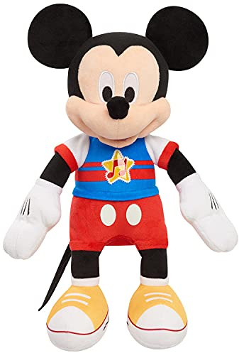 Just Play Minni Disney Junior Musse Funhouse Musse Pigg plyschleksak med ljud- och ljudeffekter för barn från 3 år