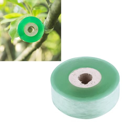 Tissting Pfropfband, Dehnbares Transparentes PVC Veredelungsband mit Selbstklebender Funktion 30m x 1cm für Garten Pflanzen und Obstbäume, Lichtdurchlässig und Vielseitig