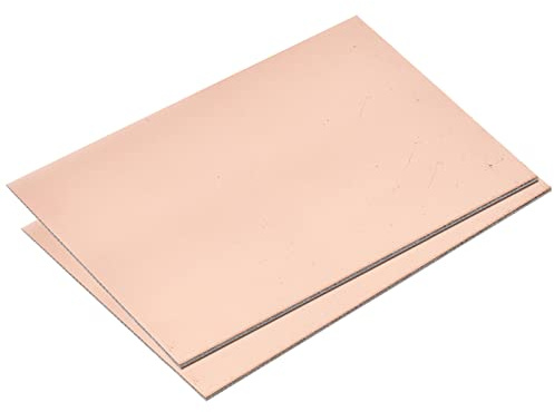 sourcing map 2 Stück PCB Kupferplatine Laminat 100x70x1mm FR4 Glasfaser Doppelseitig