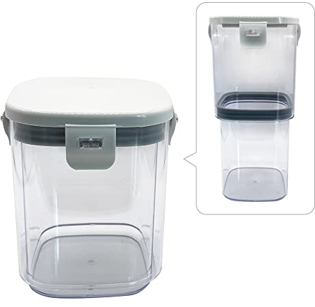 WYAN 1 Pcs Trasparente Barattolo sigillato, Barattoli per la Conservazione degli Alimenti con Coperchio,Contenitore di dimensioni regolabili per la conservazione in casa o in viaggio(0.6-1.3 L)