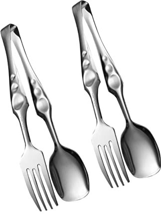 Yardwe 2stücke Zweiteilige Multifunktions-grillzange Aus Edelstahl Praktische Kochzange Mit Rutschfestem Griff Für Gemüse Lebensmittel Und Partys Für Outdoor-aktivitäten