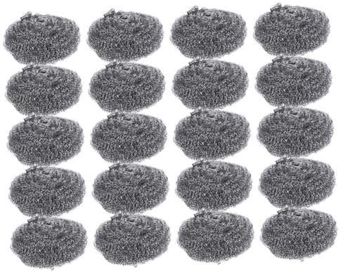COHEALI 20stücke Edelstahlschrubber Mit Drahtkugel Für Grillstein-reinigungsblock Für Pfannenreinigung Und Topfreinigung Als Metallschrubber Zum Entfernen Von Hartnäckigen