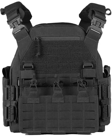 Taktische Weste, Plattenträger für Militär, Airsoft, Kampftraining, leicht, Schnellverschluss, MOLLE-System