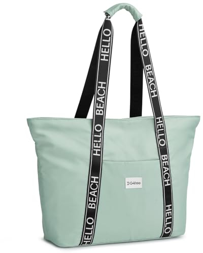 G4Free Strand-Tragetasche, wasserdicht, sanddicht, Umhängetasche, Strandtasche, große Sporttasche, Einkaufstasche für Damen