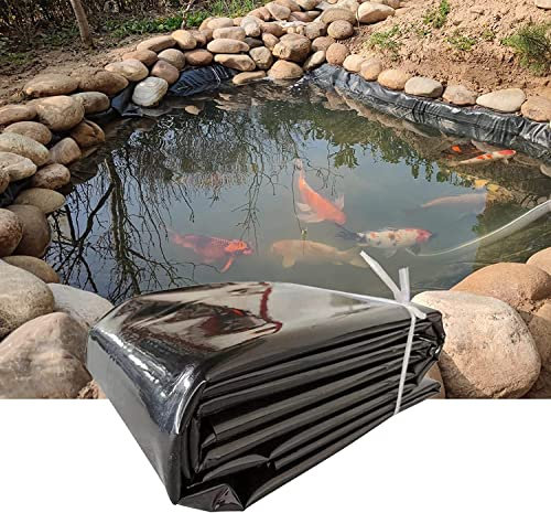 PRMTYUP 8x10m/26x33ft,Teichfolie, Hdpe, Uv-BestäNdig, Ideal FüR Koi- Und Fischbecken, Brunnen Und BäChe, Flexibel Und UndurchläSsig FüR VerstäRkte, Langlebige Landschaftsgestaltung.