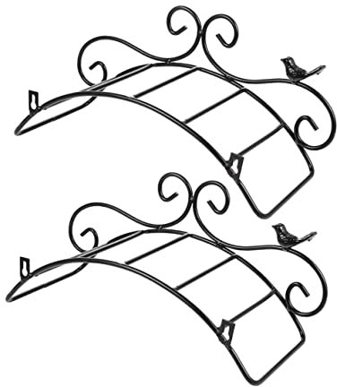 YARNOW 2stücke Wandmontierter Schlauchhalter Für Garten Robuste Aufbewahrungslösung Schwarz Für Organisation Von Gartenschläuchen Und Zubehör