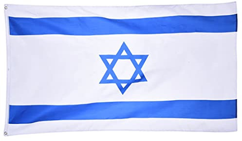 Gardening Israel Flag 5x3ft/150x90cm Polyester Bandera nacional perfecta para exteriores e interiores