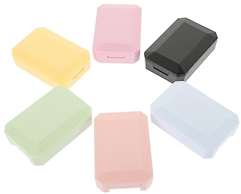 SAFIGLE 6sets Organizing Box Mirror for Women Halloween Contacts Case Lens Holder