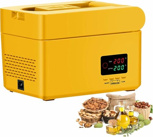VYUJHNBG Produttore di Petrolio Automatico, Pieghevole da 600 W con Display HD LCD, Pressa per Olio Intelligente Familiare/Commerciale per Stretta Fredda/Calda