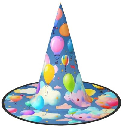 Palloncini colorati, 3 pezzi, cappello da strega di Halloween, cappello da festa, adatto per accessori da gioco teatrale