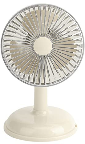 HUAJINGKEJI Ventilador de escritorio USB retro de 2 velocidades, ángulo ajustable para casa, oficina, coche, viajes, USB