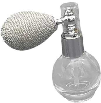 predolo Vaporisateur de parfum vide pour femmes et filles, compact, multifonctionnel, idée cadeau, transparent, silicone et verre, 12 ml, Gris