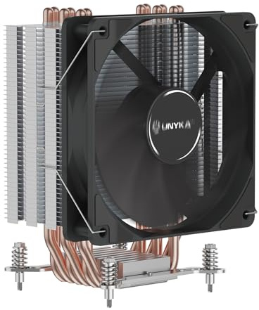 UNYKAch Disipador CPU UNYCOOL H60 | TDP de hasta 180W, 9 Aspas, Ventilador con Control de Temperatura PWM de 120 mm, Compatible con AMD AM5 e Intel LGA 1851
