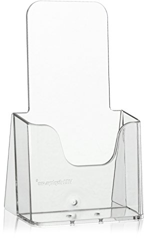 VITAdisplays portadepliant da tavolo portavolantini/portabrochure di VITAdisplays® (trasparente, DIN lungo (DL)