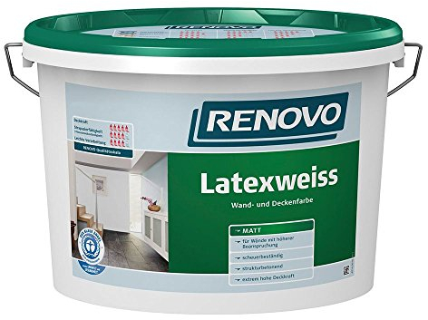 Latexweiss Latexfarbe 2,5 L Matt Renovo Wand Deckenfarbe