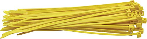 Cable Ties 2.5mm x 100mm Nylon Tie-Wrap Yellow !! Pack of 100 units !!
