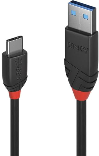 LINDY USB-Kabel USB 3.2 Gen1 (USB 3.0 / USB 3.1 Gen1) USB-C® Stecker, USB-A Stecker 1.50m Schwarz 3