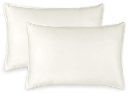 King Pillowcases by Pure Bamboo, Genuine 100% Organic Viscose Derived from Bamboo, Luxuriously Soft & Cooling, Double Stitching, Envelope Closure (2 King Pillowcases, Ivory)