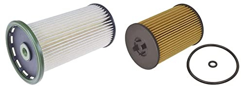 febi bilstein 101652 Kraftstofffilter, 1 Stück & 47827 Ölfilter mit Dichtringen, 1 Stück